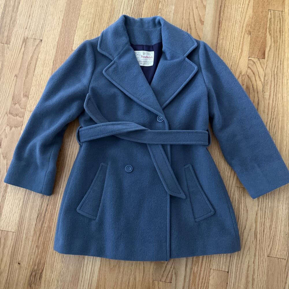 Vintage 1970s Young Pendleton Dress Long Sleeve Wool Size 11-12